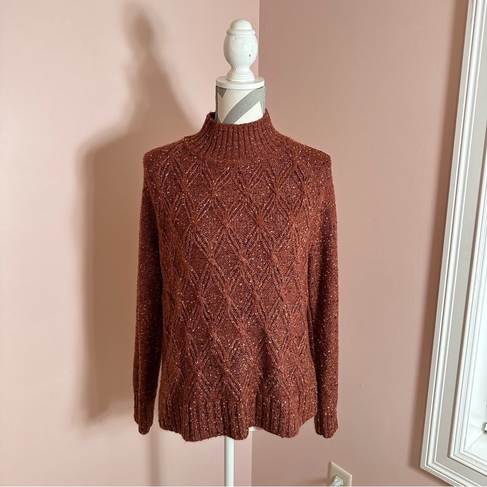 LOFT Turtleneck Speckled Fleck Sweater